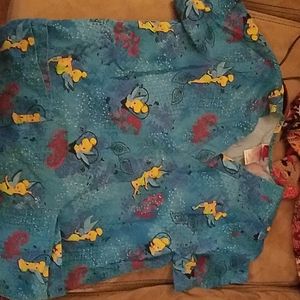 Disney tinkerbell scrub top size small